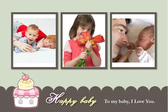 Family photo templates Happy Baby Album